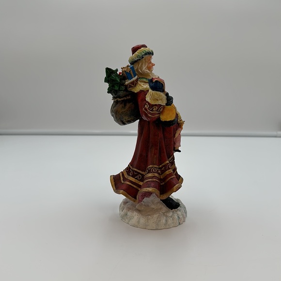 Holiday Expressions Santa Figurine. Vintage 1998 Resin Santa with Bag of Toys - Picture 4 of 16